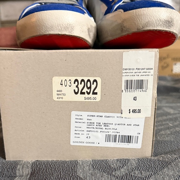 Golden Goose White, Blue & Red Low-Top Sneakers - Picture 2 of 4